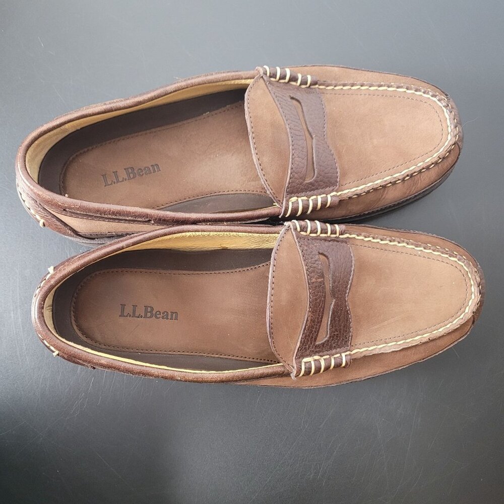 Mens Brown Leather L.L. Bean Loafers Size 9.5 - Picture 8 of 13